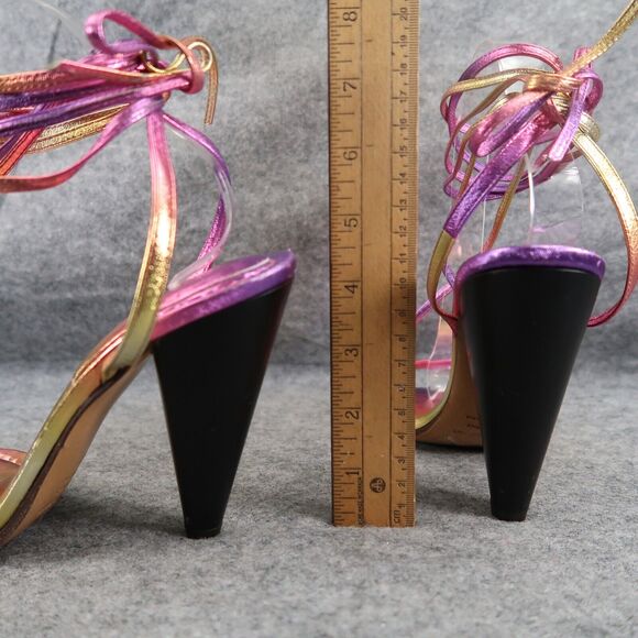 Isabel Marant Shoes Womens 41 Sandals Aliza Ombre Leather Metallic Ankle Wrap - Picture 6 of 16